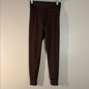 No Boundaries Dark Brown High-Waist Drawstring Leggings